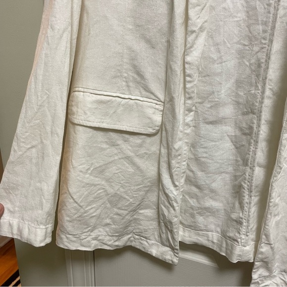 Old Navy Linen Blend Off White Blazer XL - Picture 5 of 7